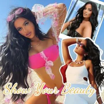 AISI HAIR Black Wig for Women - Long & Natural Look