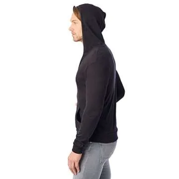 Eco-Friendly Alternative Men Zip Hoodie in True Black