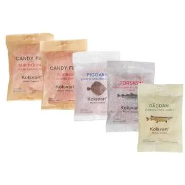Kolsvart Swedish Candy Variety Pack, 4.2 Ounces - Raspberry, Blackcurrant & Raspberry, Sour Blueberr...