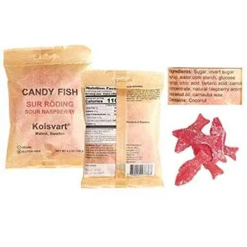 Kolsvart Swedish Candy Variety Pack, 4.2 Ounces - Raspberry, Blackcurrant & Raspberry, Sour Blueberry, Sour Raspberry, Elderflower (Pack of 5)
