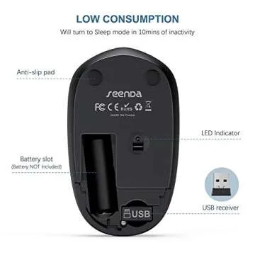 Stylish seenda Wireless Mouse - Compact & Noiseless Design