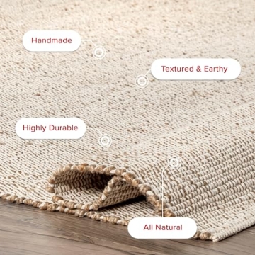 nuLOOM 8x10 Jute Rug for Stylish Home Decor