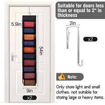 Legging Storage Organizer, Hanging Closet Organizer System