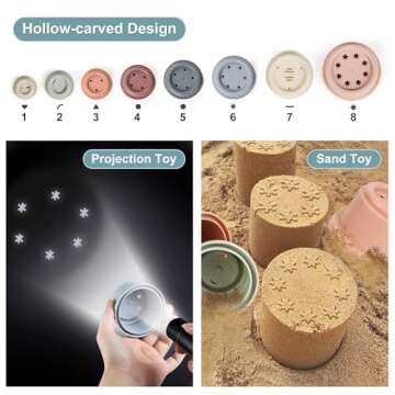 Baby Stacking Cups Bath Toy for Toddlers 1-3,8PCS Stackable Nesting Cups Water Pool Tub Toy for 6-12 Months Infant,Early Educational Develop Montessori Gift for 2-4 Years Old Boys Girls