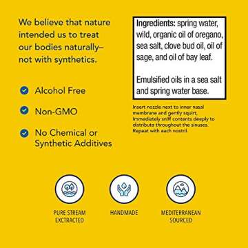 Natural Nasal Spray for Sinus Support - SinuOrega - 2oz