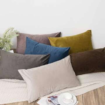 JUSPURBET Brown 22x22 inch Velvet Pillow Covers Set of 2 Decorative Throw Pillow Cases for Couch Bed Sofa Zippered Closure Luxurious Velvet Fabric Rich Colors Machine Washable