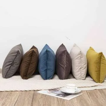 JUSPURBET Brown 22x22 inch Velvet Pillow Covers Set of 2 Decorative Throw Pillow Cases for Couch Bed Sofa Zippered Closure Luxurious Velvet Fabric Rich Colors Machine Washable