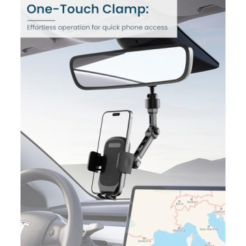 Premium Rear View Mirror Phone Holder for Ultimate Driving Convenience