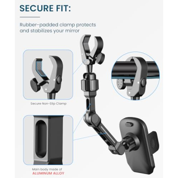 Premium Rear View Mirror Phone Holder for Ultimate Driving Convenience