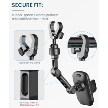 Premium Rear View Mirror Phone Holder for Ultimate Driving Convenience