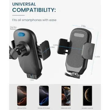 Premium Rear View Mirror Phone Holder for Ultimate Driving Convenience