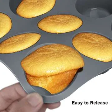 Economical 7in1 Nonstick Silicone Baking Cake Pan Cookie Sheet Molds Tray, Heat Resistant Bakeware Tools for Muffin Loaf Bread Pizza Cupcake