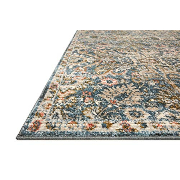 Loloi II Saban Blue Sand Area Rug Perfect for Living Spaces