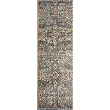 Loloi II Saban Blue Sand Area Rug Perfect for Living Spaces