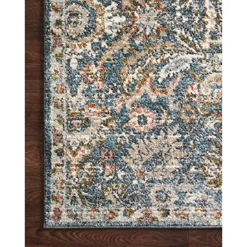 Loloi II Saban Blue Sand Area Rug Perfect for Living Spaces