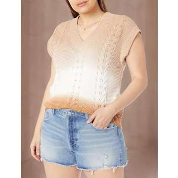 The Drop Women's Camille Cable Sweater Vest