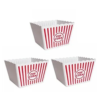 Classic Retro Popcorn Bowls for Movie Nights and Parties