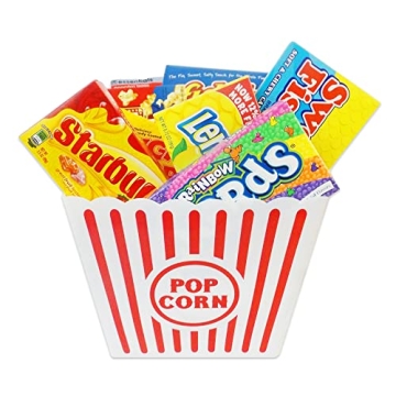 Classic Retro Popcorn Bowls for Movie Nights and Parties