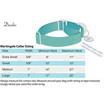 Durable Dazzber Martingale Dog Collar for Training & Style