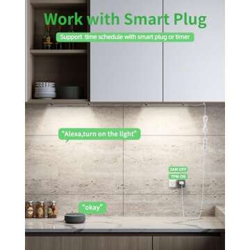 Vovamo Plug-in Under Cabinet Lighting, Dimmable Counter Lights for Kitchen, 2pcs 12 Inch, Cold White 6000K Linkable USB Led Closet Light, Wired Indoor Night Lights Bar for Desk, Sink,Workbench