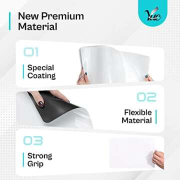 17x12 inch Dry Erase Calendar - Magnetic Calendar for Fridge - Fridge Whiteboard Calendar - Fridge Calendar - Calendar Whiteboard - White Board Calendar Dry Erase for Refrigerator