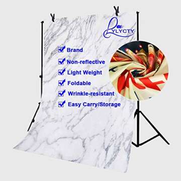 LYLYCTY 5X7ft Customized Backdrop Marble Texture Pattern Studio Photography Backdrop Props LYGE614