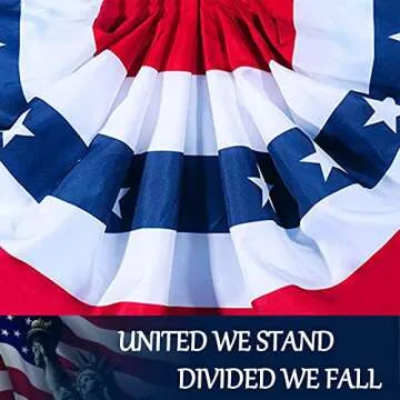 Stunning 3x6 Ft American Pleated Fan Flag for Celebrations