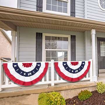 Stunning 3x6 Ft American Pleated Fan Flag for Celebrations