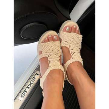 RUSAUISE Espadrille Wedge Sandals for Women Comfortable Strappy Platform Sandals Casual Summer Shoes