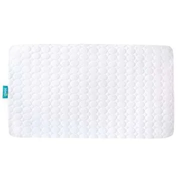 Crib Mattress Protector Pad Waterproof, Toddler Waterproof Crib Mattress Protector Cover, Machine Washable & Dryer Fit Baby Toddler Bed Mattress Protector (Standard Size 52” x 28”), White