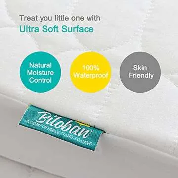Crib Mattress Protector Pad Waterproof, Toddler Waterproof Crib Mattress Protector Cover, Machine Washable & Dryer Fit Baby Toddler Bed Mattress Protector (Standard Size 52” x 28”), White