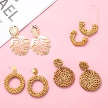Trendy LANTAI 16 Pairs Earrings Set for Beach Vacations