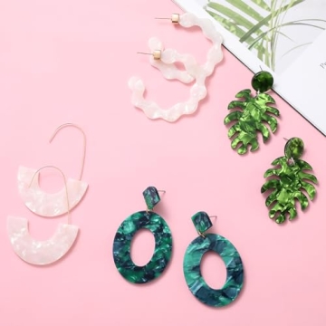 Trendy LANTAI 16 Pairs Earrings Set for Beach Vacations