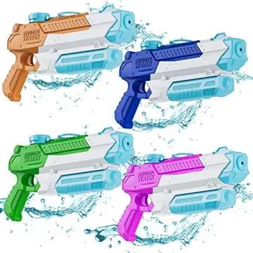 WOLKEK 4 Pack Water Guns – Perfect for Outdoor Summer Fun!