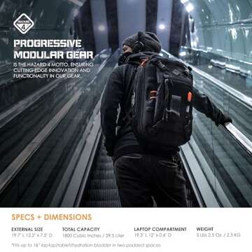 HAZARD 4 Pillbox - Hardshell Backpack, Tactical Camera Bag with Laptop Compartment Compatible, 29.5 Liter