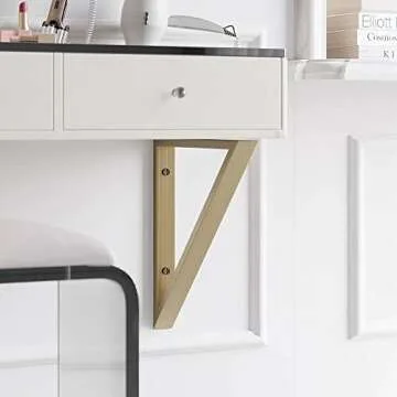 homary Floating Makeup Vanity with Drawers, Modern White Beauty Station Wall Mounted Dressing Table with Tempered Glass Top