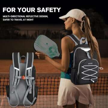 G4Free Lightweight Pickleball Bag, Pickleball Backpack for Men and Women, Adjustable Padel Bag Fits ...