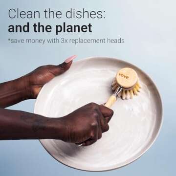 Vove Bamboo Dish Brush - Eco-Friendly & Durable Cleaning Tool