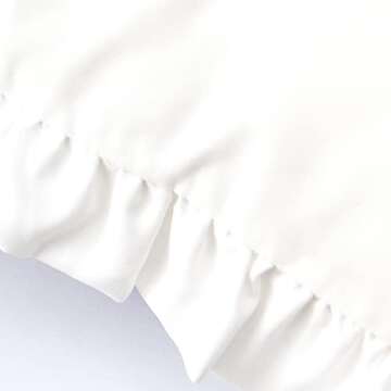 White Pillow Cases Set of 2 Pillow Shams Standard Size Cute Cotton Microfiber Envelope Pillowcase Ruffle Pillow Covers Soft Polyester Pillow Sheets for Bed Bedding Decoration Home Paris Decor 26"x20"