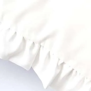 White Pillow Cases Set of 2 Pillow Shams Standard Size Cute Cotton Microfiber Envelope Pillowcase Ruffle Pillow Covers Soft Polyester Pillow Sheets for Bed Bedding Decoration Home Paris Decor 26"x20"