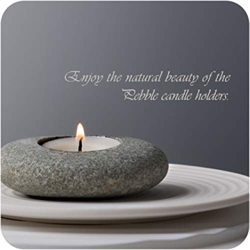 Handcrafted Pebble Candle Holder for Zen Spaces