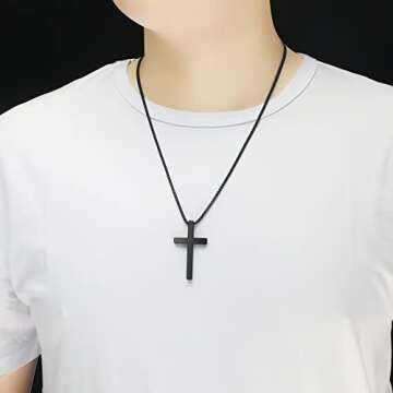 Inspirational ZRYA Cross Necklace for Men - Faithful Gift