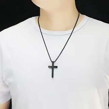 Inspirational ZRYA Cross Necklace for Men - Faithful Gift