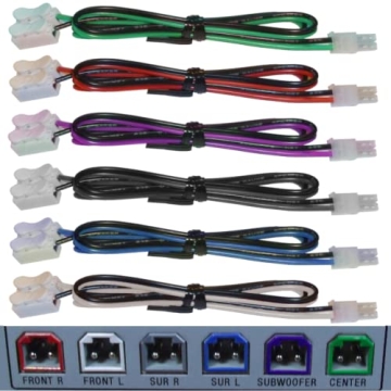 Digital Restock 6 Home Theater Speaker Cables with Tools