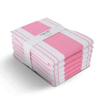 Candy Cottons Absorbent Stripe Kitchen Towels Set of 6