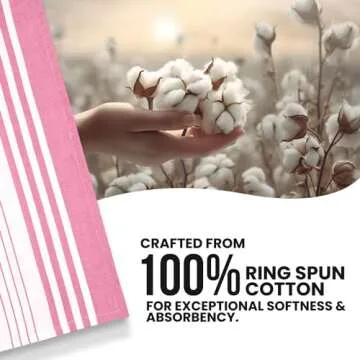 Candy Cottons Absorbent Stripe Kitchen Towels Set of 6