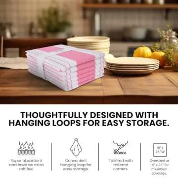 Candy Cottons Absorbent Stripe Kitchen Towels Set of 6