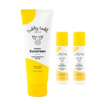 Tubby Todd Mineral Sunscreen Duo for Kids - Safe & Effective Protection