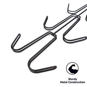 Niclogi Purse Handbag Hangers, Purse Handbag Holder 2 Pack Metal Space Saving Hangers Closet Organization Bags Storage for Purses Handbags Backpacks Tank Tops Belts(Black)