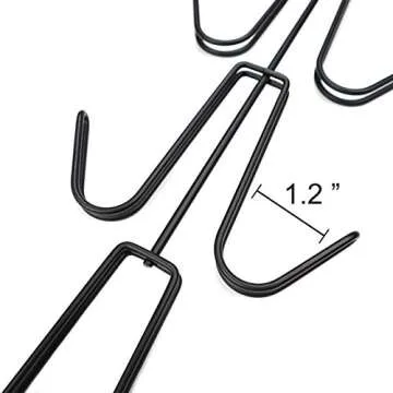 Niclogi Purse Handbag Hangers, Purse Handbag Holder 2 Pack Metal Space Saving Hangers Closet Organization Bags Storage for Purses Handbags Backpacks Tank Tops Belts(Black)